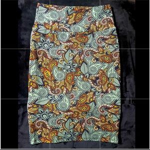 Bohemian Print Long Pencil Skirt